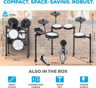 Alesis Nitro Max Electronic Drum Kit – Mesh Pads, Complete Set