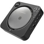 Wall Mountable Portable CD Player with Bluetooth and Speakers | Personal CD Player with up to 12 hours of Playback | Small CD Player with Remote Control, Stand, USB, AUX and FM Radio | Oakcastle CD150