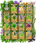 HOME GROWN 15 Organic Herb Seeds Variety Pack 2,500+ Non GMO, High-Germinating, Heirloom Seeds for Planting Indoor or Outdoor Herb Garden, Hydroponics Garden Seeds, Basil, Cilantro & More