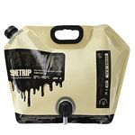 Azarxis Premium Collapsible Water Container Bag (1.76 Gallon/8L), BPA Free Food Grade Water Carrier Plastic Storage Jug No-Leak Freezable Foldable for Camping Hiking Picnic Travel BBQ (Khaki)