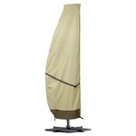 Outdoor Patio Banana Umbrella 600D Waterproof Cover for 9-13 FT Offset Cantilever Banana Umbrella (Beige)