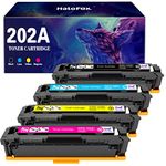 HaloFox Compatible Toner Cartridge Replacement for HP 202A 202X CF500A m281fdw HP Color Laserjet Pro MFP M281fdw M281cdw M254dw M281 M281fdn M254 Toner Printer (Black Cyan Yellow Magenta, 4 Pack)