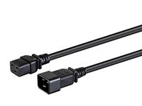 Monoprice 135059 Heavy Duty Extension Cord - IEC 60320 C20 to IEC 60320 C19 12AWG 20A/2500W SJTW 250V Black 6ft