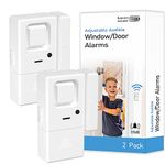 Door Window Alarm - 2 Pack - Adjustable Volume with Burglar Alert Alarm /Door Open Chime, Wireless Door Alarm Sensor/Window Alarm for Home Security, Security Alarm for Kid Safety, Apartment by Rosmila