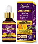 AMRUSOAL 5% Niacinamide Face Serum for Fights acne & Fades acne marks | Controls sebum production & Tighten pores | Brighten pigmentation & Minimize fine lines and wrinkles for Men & Women (15 ml)