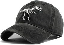 LOKIDVE Dinosaur Hat Embroidered T Rex Skeleton Baseball Cap for Men Big Boys