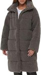 Levi's Women's Long Length Quilted Sherpa Jacket, Carbon Grey, Small