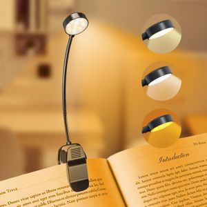 KTEBO Rechargeable LED Book Light – Portable Clip-On Reading Lamp