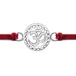 Parnika 925 Om Ganesha Rudraksha Infinity Bro Shiv Bhai Adjustable Silver Rakhi Bracelet For Brother in 92.5 Sterling Silver for Boys and Men | Chandi ki Rakhi | Gift Box Roli Chawal (Om round)