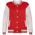 A2Z 4 Kids® Kids Girls Boys Baseball Jacket - B.B Plain Jacket Red 7-8