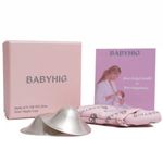 BABYHIG The Orginal Silver Nursing Cups – Silver Nipple Shields for Breastfeeding - Nipple Guards Protector for Breastfeeding - Nipple Shields for Nursing Newborn – Nickel Free – 925 Silver