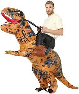 FXICH Costume gonflable Trex pour adulte,Homme&Femme Cavalier Dinosaure Funny Fancy Dress Party Inflatable Costume Brown(Convient aux adultes d'une taille de 150-190cm)