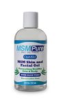 MSMPure Max Strength Skin and Facial MSM Gel with Aloe, 8oz, Preservative Free Formula for Soft, Smooth Healthy Glowing Skin, Softer Hair & Acne Treatment