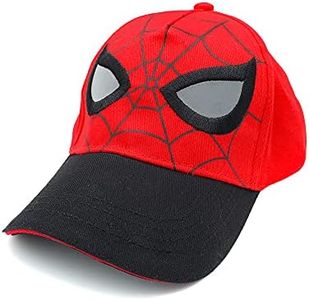 Marvel Spider-Man Mask Face Eyes Baseball Cap Hat, Boys Ages 3-10