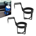 Sinytuto 2 PCS Car Hanging Water Cup Holder, 2.8" x 5.5" PC Plastic Portable Seat Armrest Window Drink Holder, Multi-functional Storage Accessory, Compatible with Most Cars, Trucks and SUVs (Black)