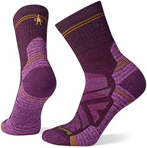 Smartwool Women's Hike Light Cushion Mid Crew Socks – Merino Wool Socks for Hiking, Trail Running, Cycling & Outdoor Exercise – Made in USA - Bordeaux, L
