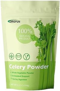 ORGFUN Celery Powder 100% Nature Fresh Celery Juice Powder, Locally Sourced No Additives Gluten Free Prefer for Drinks, Smoothies 5.3 Oz