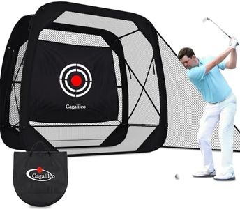 Gagalileo Pop Up Golf Net,Pop up Golf Hitting Net,Golf Practice Net,Golf Nets for Backyard Driving,Quick Setup Golf Hitting Net with Target Cloth and Carry Bag 7X7X4FT