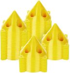 50 PCS 3.5 x2 inch Painter's Pyramid Stands, Yellow Cone Canvas and Paint Triangle Stands Cabinet Door Risers for kitchen cabinets clean paint job