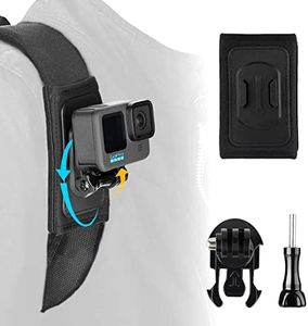 REYGEAK Backpack Shoulder Strap Mount with Adjustable Shoulder Pad and 360° Rotating Base Mount Compatible with GoPro Hero 11 Hero 10/9/8/7/6/5,DJI Osmo Action,Insta 360 ONE R and Most Action Cameras