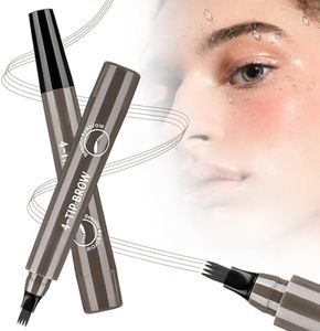Microblading Eyebrow Pencil, 2025 Upgraded 3D Waterproof Eyebrow Pen, Fine Tip Long Lasting Brow Pen for Natural Brows, Eye Brow Pencils for Women (Gray)