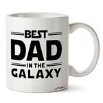 FirseBUY Best Dad in The Galaxy, Quotes Printed Ceramic Coffee Mug/Tea Cup Gift for Fathers