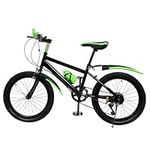 Donened 20 Inch Mountain Bike for Children, Bicycle City Bike with Suspension Fork and Mudguards, 6-Speed Children's Bicycles Boys / Girls Bicycle