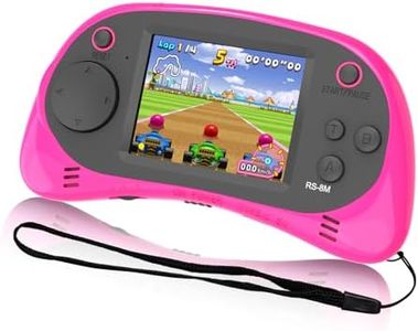 Kids Handheld Game Portable Video Game Player with 200 Games 16 Bit 2.5 Inch Screen Mini Retro Electronic Game Machine (Pink)