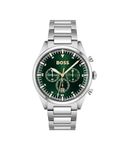 BOSS Chronograph Quartz Watch for Men with Silver Stainless Steel Bracelet - 1513868