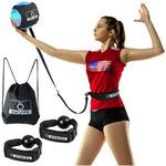 OVANTO Volleyball Training Equipment Aid - Solo Volleyball Trainer Kit to Serve & Spike Like A Pro - Fits 20-46” Waists, Reinforced Cord Stretching to 18 ft - Great Volleyball Gifts for Teen Girls