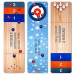 Curling 3-in-1 Board Games - Shuffleboard Pucks and Bowling Ball and Curling Games, Mini Tabletop Game with 8 Rollers, Family Board Games for Kids and Adults Tabletop Family Game for Indoor Outdoor