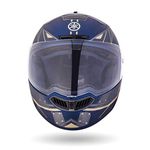 Yamaha YR7 Full Face Helmet (Matte Armada Blue & Gold, Size XL) Y6AYR7AGXL18