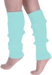 Milumia Women's Ribbed Knit Leg Warmers Y2K 80s Boot Long Socks Mint Green One-Size