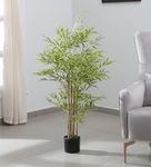 Arick Decor Artificial Green Bamboo Plant for Home Decor/Office Decor/Gifting | Natural Looking Indoor Plant (with Pot, 120 cm) (4Feet)