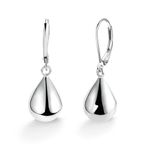 925 Sterling Silver Teardrop Leverback Earrings for Women Waterdrop Tear Drop Dangle Earrings Jewelry Hypoallergenic Silver Teardrop Leverback Dangle Earrings for Women