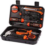 DIFFLIFE Tool Sets Household Tool Kit, 14-Piece General Home/Auto Repair Tool Set with Hammer, Pliers, Screwdriver Set and Toolbox Storage Case - Perfect for Homeowner, Diyer, Handyman (14-Piece)…