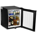 bar@drinkstuff ChillQuiet Silent Mini Bar Fridge 30ltr Black Quiet Running Mini Bar, Hotel Mini Bar, Compact Fridge