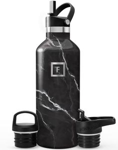 IRON °FLASK Sports Water Bottle - 32 Oz - 3 Lids (Narrow Straw Lid) - Leak Proof Vacuum Insulated Stainless Steel - Hot & Cold Double Walled Insulated Thermos - Valentines Day Gifts for Him or Her