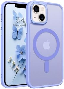 Telaso for iPhone 13 Mini Case, iPhone 13 Mini Phone Case Compatible with Magsafe Translucent Matte Back Slim Fit Full Body Shockproof Anti-Yellow Cover for iPhone 13 Mini 5.4”, Lavender Purple