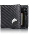 Swallowmall Airtag Wallet Mens Genuine Leather RFID Blocking Wallet with 13 Card Slots and 1 ID Window Bifold Wallet for Airtag with Box (Airtag not Included)