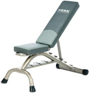 York Fitness 5 Seat Positions Bench Press - Adjustable Foldable Weight Bench Home Training Gym Weight Lifting Exercise Workout Bench - 90 Degree Incline Bench for Dumbbell Exercise,black