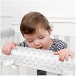 GSJNHY Crib Rail Cover 3Pcs Cotton Crib Protection Wrap Soft Material Anti-bite Solid Color Bed Fence Crib Guardrail Rail Cover