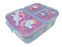 Theonoi Children's Lunchbox, Sandwich Box with Compartments and Dividers, Nursery Lunchbox Made of BPA-Free Plastic - Unicorn A1