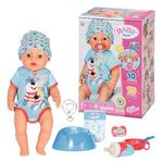 BABY born Soft Touch Boy 43cm With Magic Dummy - Realistic Doll With Lifelike Functions - Soft to the Touch, Flexible Body - Eats, Sleeps, Cries & Uses the Potty - 11 Accessories - Blue, 827963