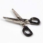 MyTinyWorld Dolls House Minature Black Handled Opening Scissors