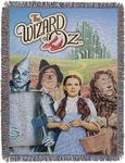 Northwest Warner Brothers Wizard of Oz, 'Group' Woven Tapestry Throw Blanket, 48' x 60', Multi Color