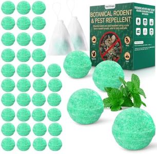 Rodent Mouse Repellent Balls 42 Pack, Moth Balls for Rodents Mouse Deterrent, Peppermint Oil Pest Control for Rodents, Squirrels, Skunk, Mole, Gopher, Pets Safe, Indoor and Outdoor Use