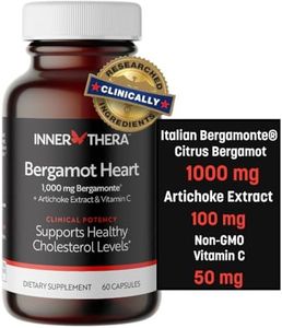 Bergamot Heart Citrus Bergamot - Cardiologist Developed & Clinically Proven - 200+ Scientific Studies - 1000mg USA Patented Italian Bergamot Extract - Supplement for High Cholesterol & Heart Health