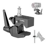 SmallRig Super Clamp Kit, Heavy Duty Max Load 33lb /15kg, with a 1/4"-20 & a 3/8"-16 Top Screw on a 5/8" Stud, for Photography Studio Video Camera Lighting, for Round Pipe and Flat Surface - 4861