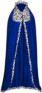 Proumhang Capo di Re Costume Stadio Prestazioni Halloween Festa del Costume Accessorio Blu Robe 130cm
